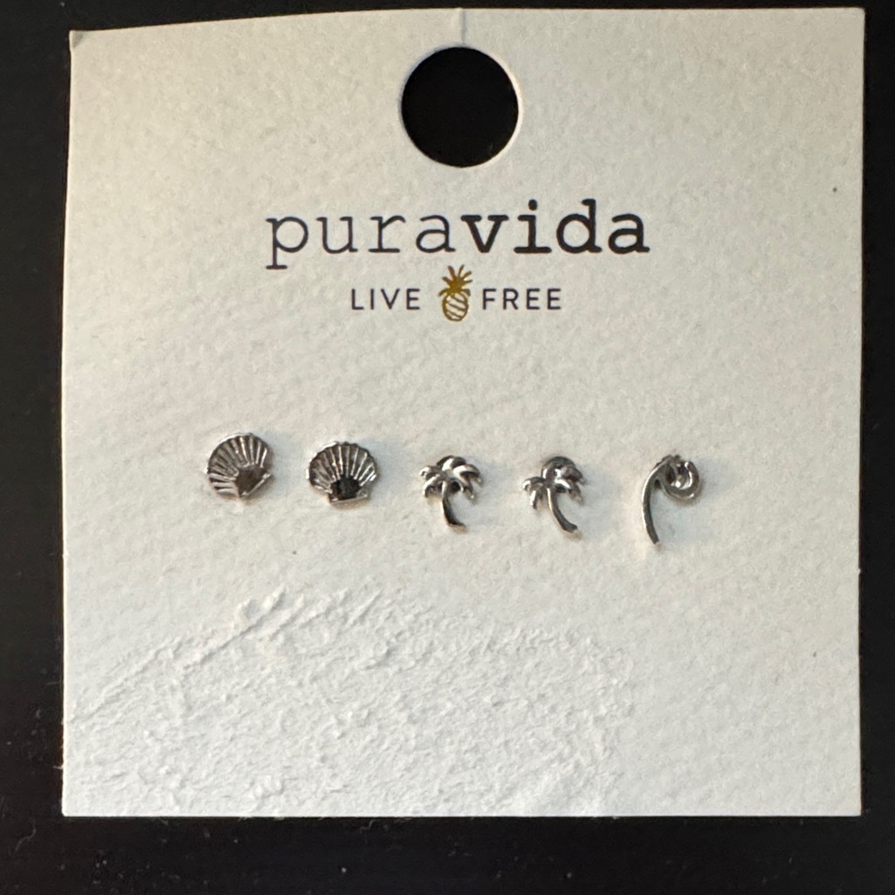 Pura Vida Silver Beach-Themed Earrings